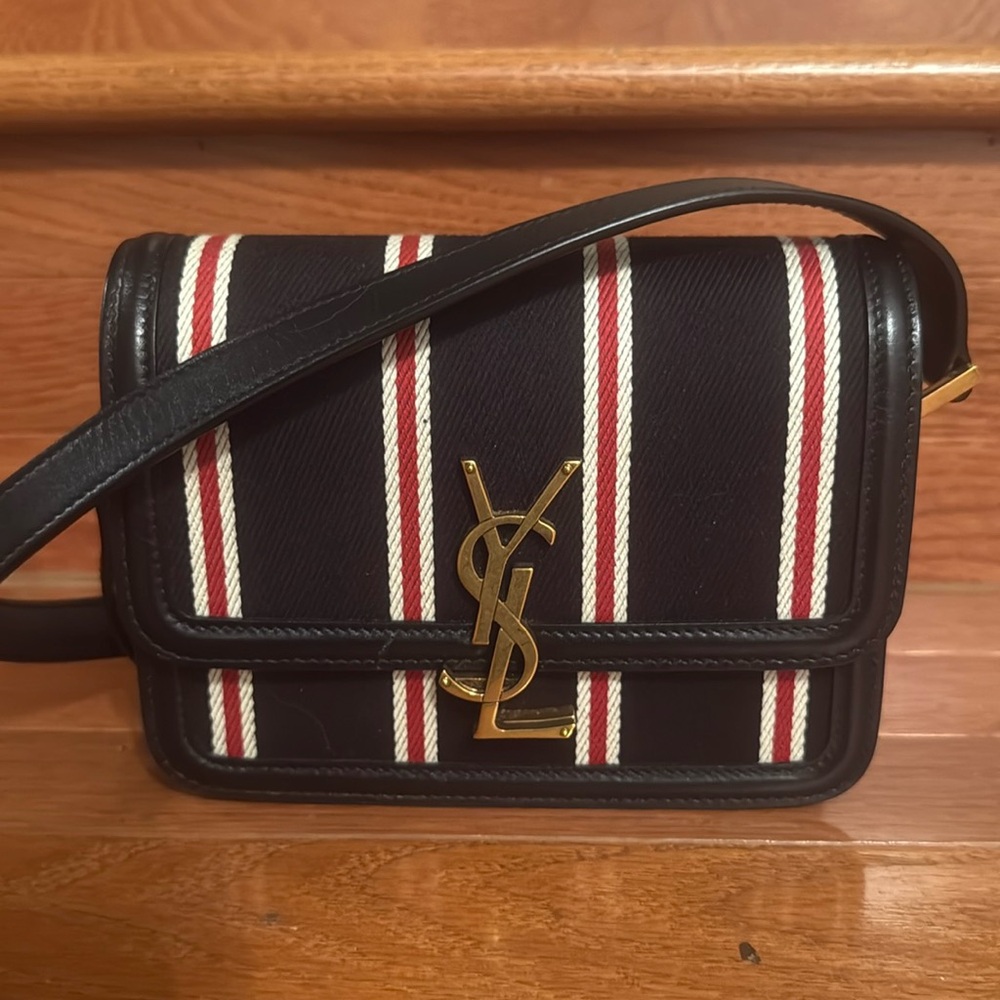 YSL Saint Laurent solferino striped purse